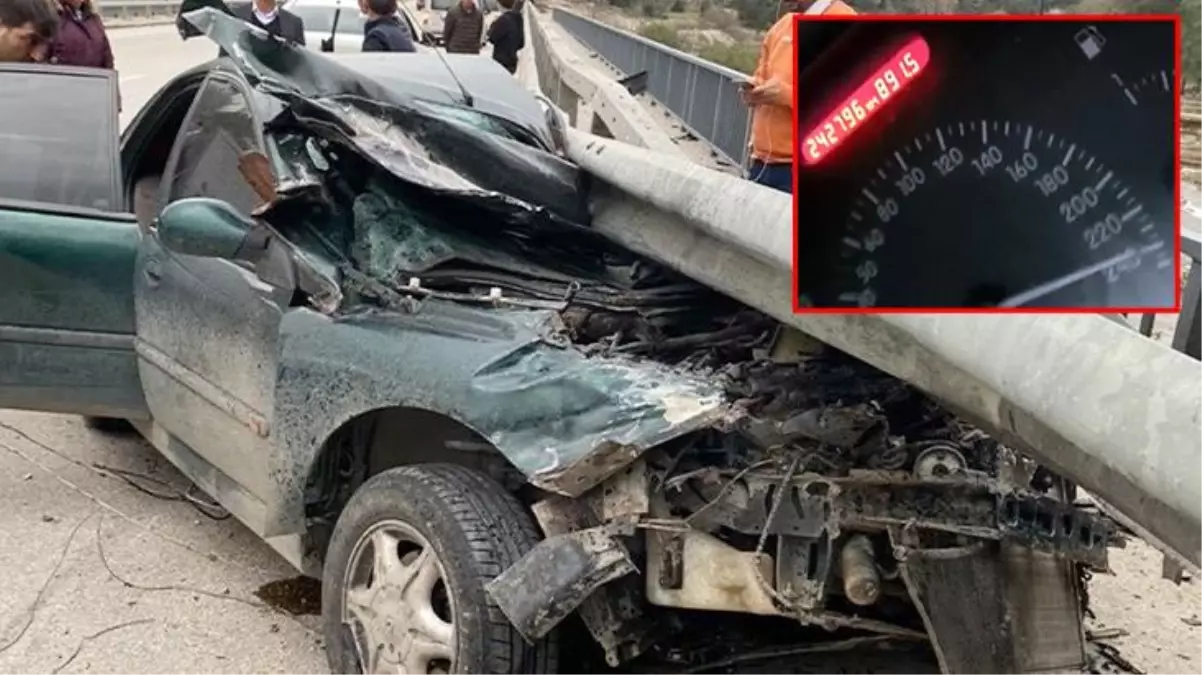 1 kişiye mezar olan kazadan hemen önce, aracın hızının 240'ı gösterdiği video çekmişler