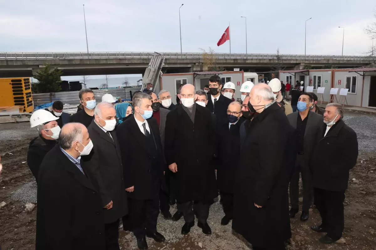 İçişleri Bakanı Soylu, Araklı'da incelemelerde bulundu