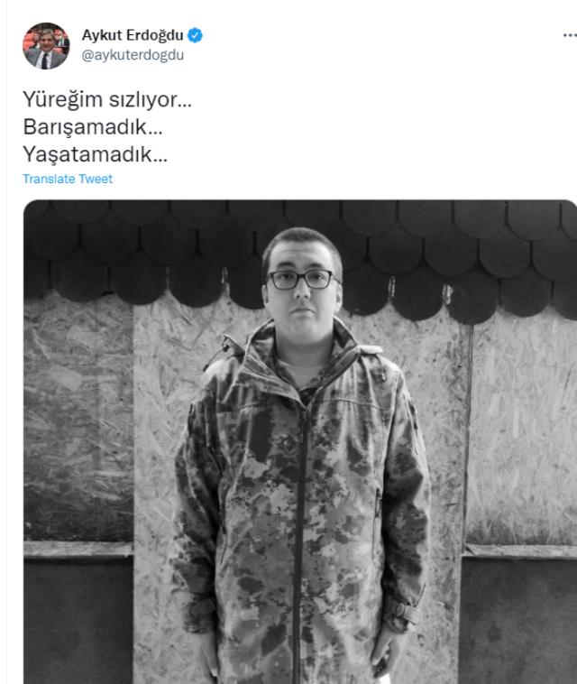 CHP'li Aykut Erdoğdu'nun şehit paylaşımına tepki yağıyor: Barışamadık