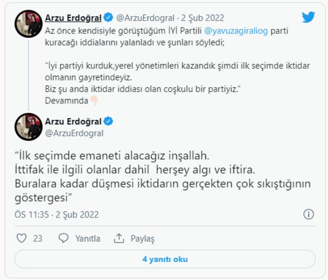 İYİ Partili Ağıralioğlu'ndan yeni parti kuracağı iddialarına yanıt: İttifak ile ilgili olanlar dahil her şey algı ve iftira