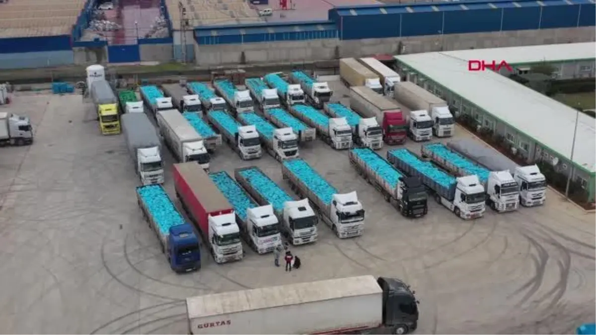 SURİYE'YE 719 TIR DOLUSU YARDIM MALZEMESİ
