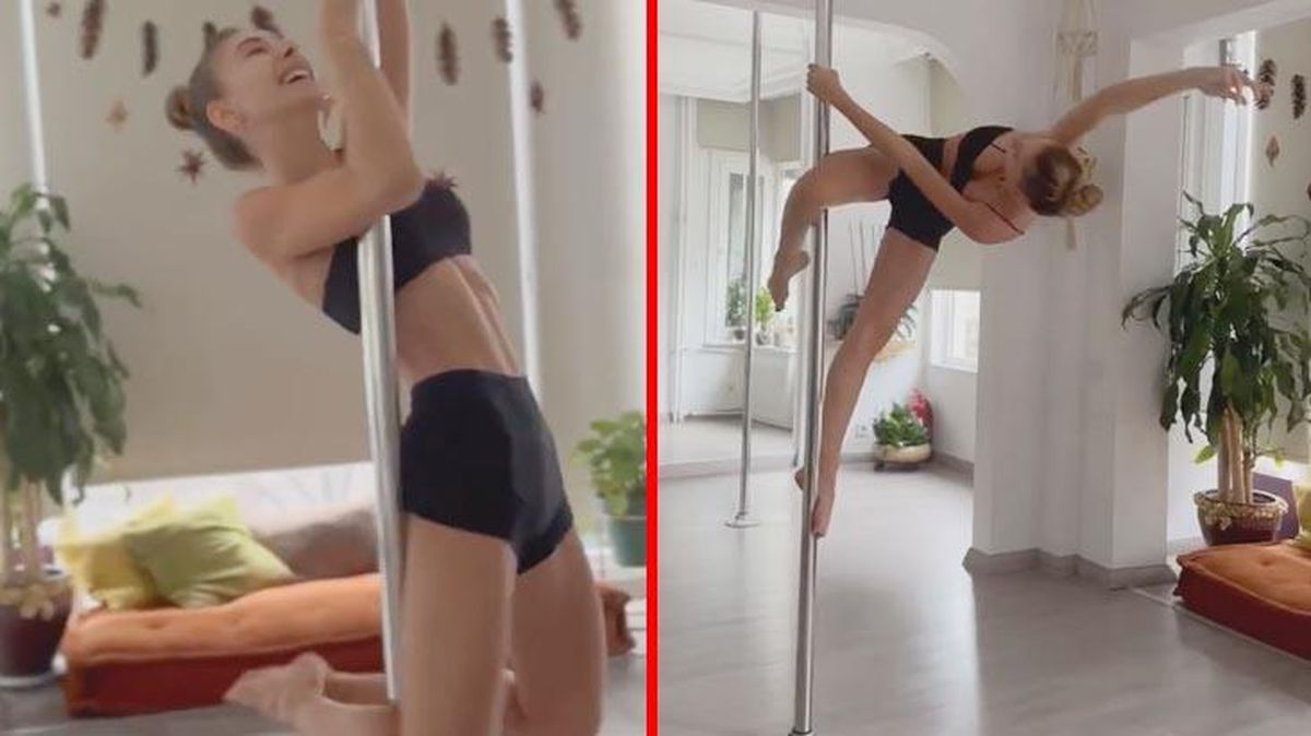 Sınırları zorlayan Şeyma Subaşı, direk dansı yaparken şekilden şekle girdi