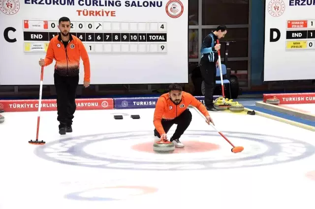 Erzurum'da curling ligi heyecanı