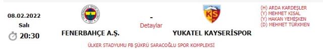 Fenerbahçe - Kayserispor maçı hangi kanalda, maçı ne zaman, saat kaçta? Fenerbahçe - Kayserispor maçı nerede?