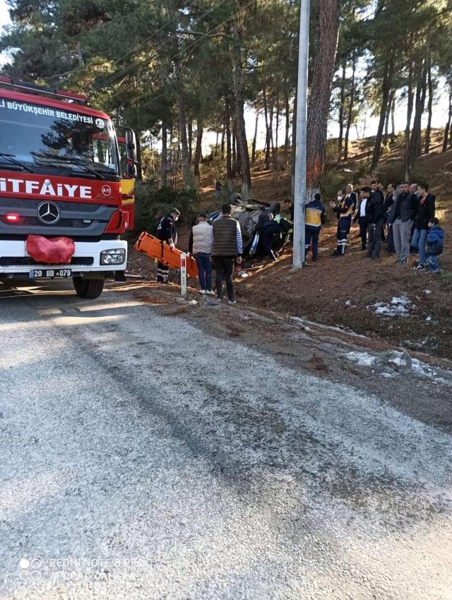 Kontrolden çıkan otomobil takla attı, 2 kişi feci şekilde can verdi
