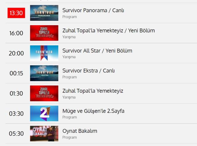 Survivor bu akşam var mı, yok mu? Survivor neden yok? Survivor bugün var mı? Survivor hangi günler var? TV8 yayın akışı!