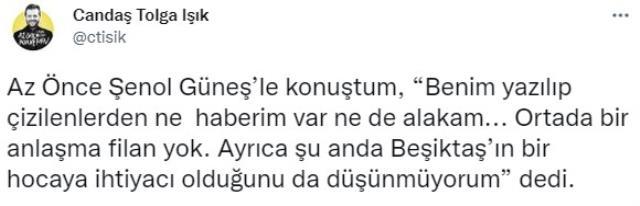 Beşiktaş'la anlaşmaya vardı mı? Şenol Güneş'ten iddialara sürpriz çıkış