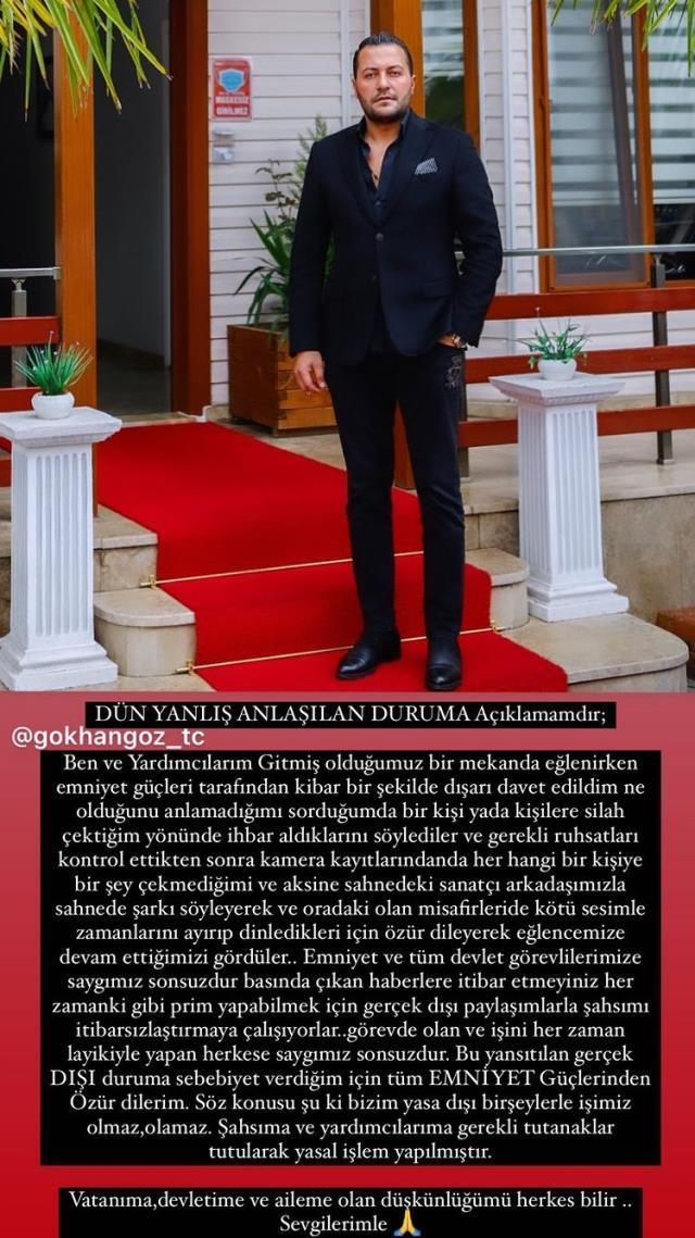 Dün polise silah çeken Gökhan Göz, bugün bozkurt işareti yaptığı videoyu yayınladı
