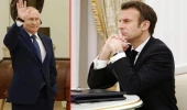 Putin'le görüşen Macron, gördüğü muamele sonrasında ülkesinde alay konusu oldu! Manşetten verdiler