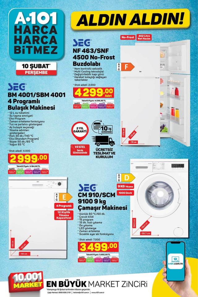 A101 aktüel ürünler kataloğu! 10 Şubat A101 bu hafta katalog ürünleri neler? A101'e gelecek ürünler ve A101 fiyat listesi!