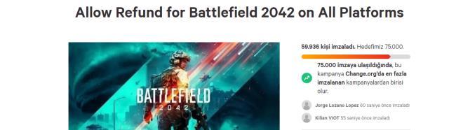 Battlefield 2042'nin para iadesi için imza toplama kampanyası başlatıldı Battlefield 2042'nin para iadesi için imza toplama kampanyası başlatıldı