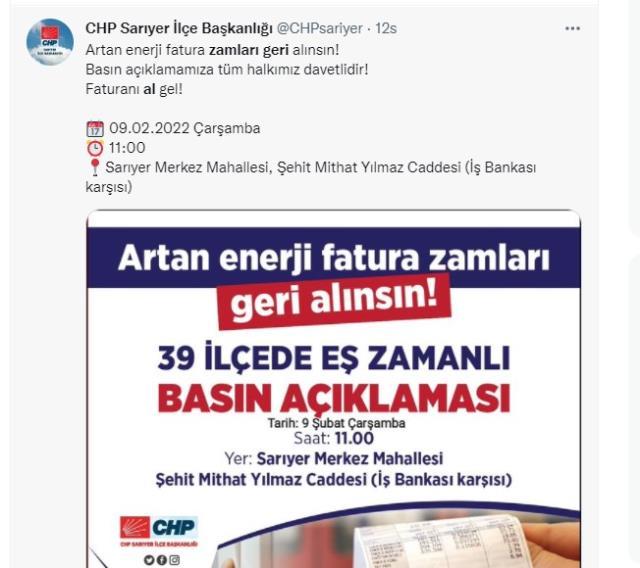 CHP'den 21 elde 'zamları geri al' eylemi: Her yerde eş zamanlı yapılacak CHP'den 21 elde 'zamları geri al' eylemi: Her yerde eş zamanlı yapılacak