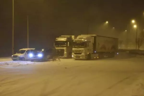 Konya'da kar nedeniyle komşu illerle kara yolu bağlantısı kesildi