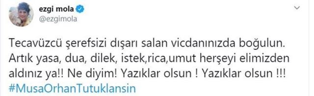 Musa Orhan'a hakaretten yargılanan Ezgi Mola'ya şok teklif! Uzlaşmak için 50 bin TL istedi Musa Orhan'a hakaretten yargılanan Ezgi Mola'ya şok teklif! Uzlaşmak için 50 bin TL istedi