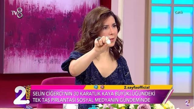 Selin Ciğerci'nin 30 karatlık yüzüğünün 9,5 milyon TL olduğu ortaya çıktı