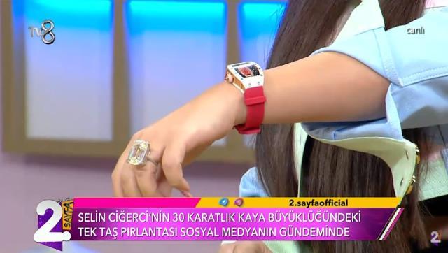 Selin Ciğerci'nin 30 karatlık yüzüğünün 9,5 milyon TL olduğu ortaya çıktı