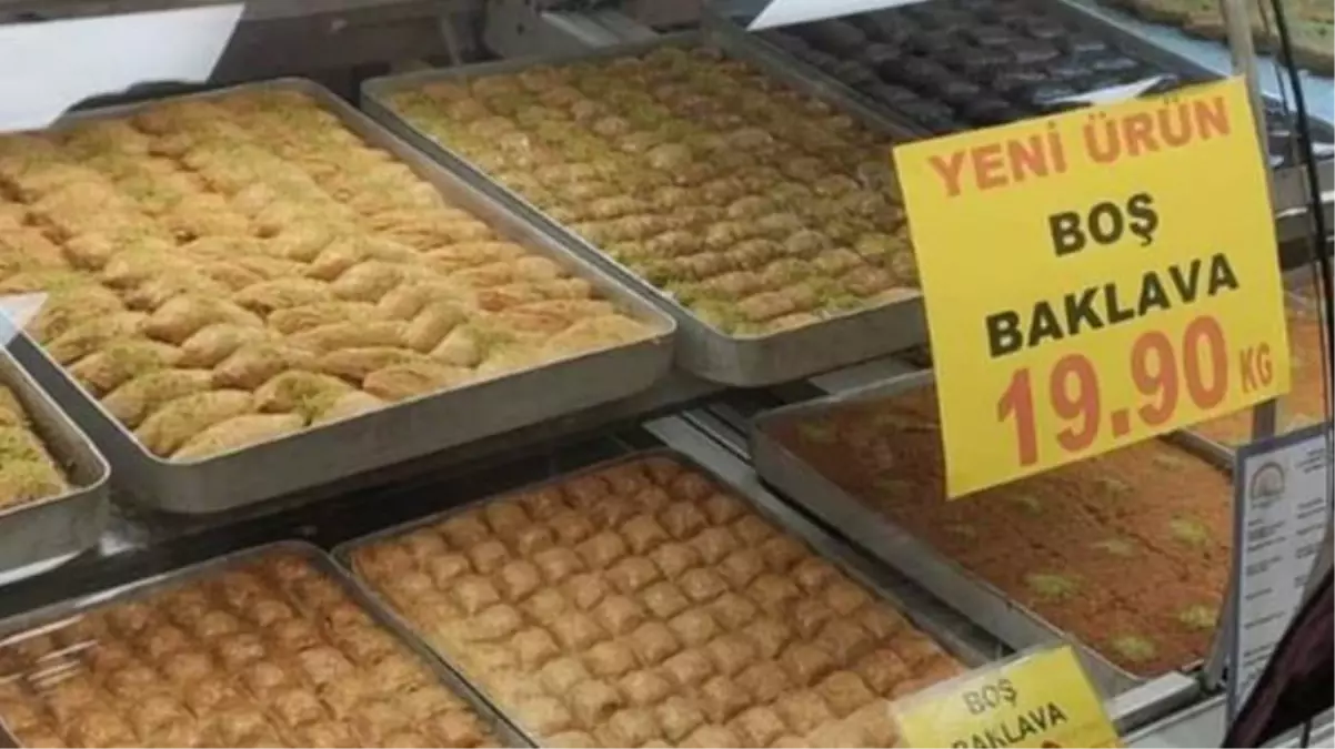 Artan maliyetler bunu da yaptırdı! Tatlıcılar, içinde herhangi bir malzeme olmayan 'boş baklava' satmaya başladı