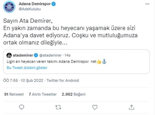 Ata Demirer'in paylaşımına Adana ekibinden cevap geldi! Ünlü komedyeni şehre bekliyorlar