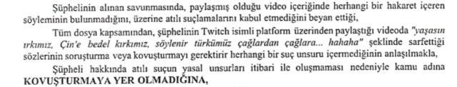 Canlı yayınında yaptığı dans nedeniyle soruşturma açılan Twitch yayıncısı için savcılıktan karar geldi