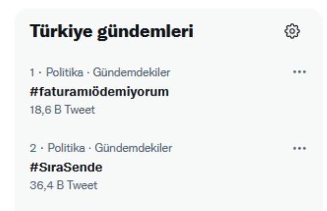 Kılıçdaroğlu'nun resti sonrası 'faturamı ödemiyorum' etiketi sosyal medyanın gündemine oturdu Kılıçdaroğlu'nun resti sonrası 'faturamı ödemiyorum' etiketi sosyal medyanın gündemine oturdu
