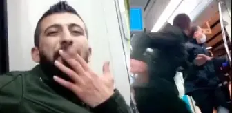 Marmaray'da sigara içen adam olay oldu! Güvenlik, kolundan tutup dışarıya çıkardı