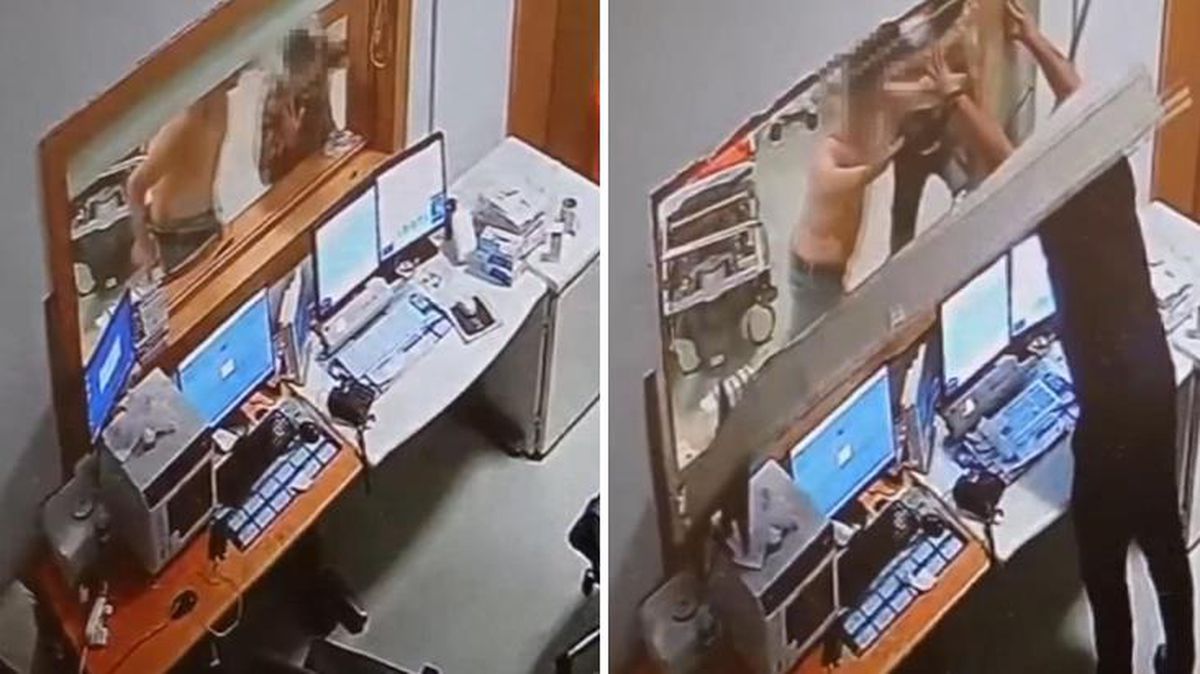 Tomografi odasında dehşet anları! Korkuya kapılan sağlık çalışanları kendilerini camlı odaya kilitledi