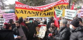 Kayseri'de kooperatif mağdurları eylem yaptı