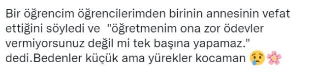 Öğretmenin, annesi vefat eden öğrencisiyle ilgili paylaşımı okuyanları hüngür hüngür ağlattı