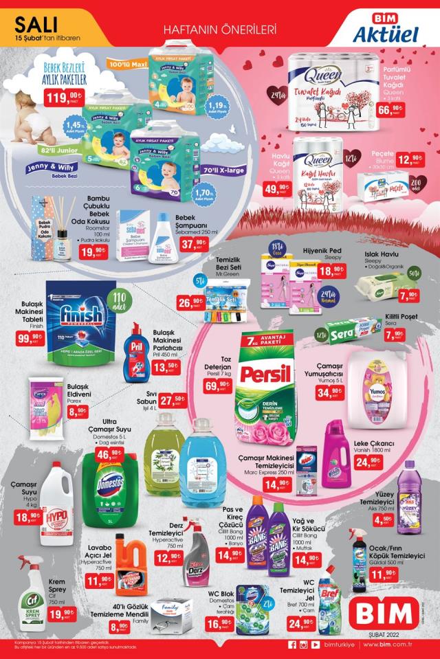 BİM aktüel ürünler kataloğu yayınlandı! 15 Şubat BİM bu hafta katalog ürünleri neler? BİM'e gelecek ürünler ve BİM fiyat listesi!