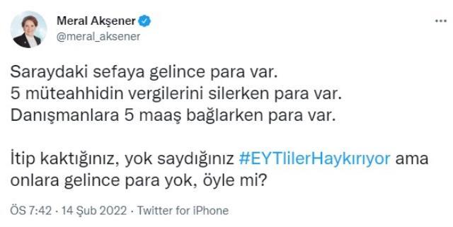 Meral Akşener'den EYT'lilere destek! Etiketi paylaşıp sert çıktı