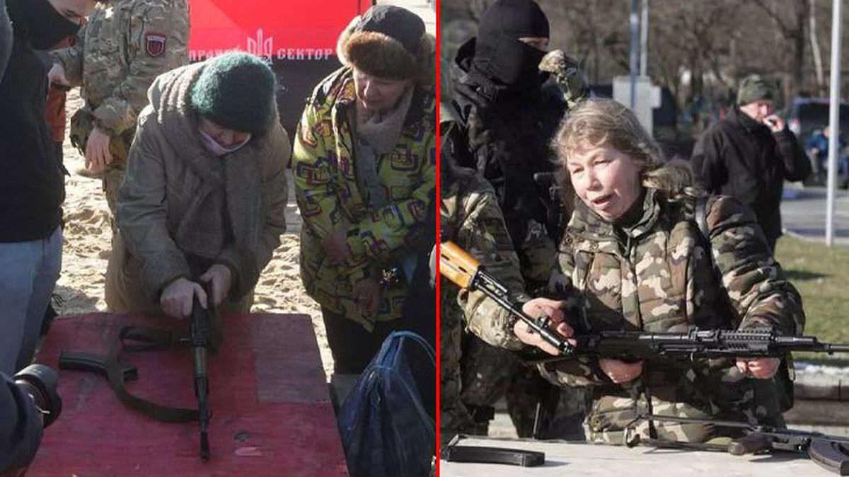 Ukrayna savaşa hazırlanıyor! Ordu, genç yaşlı demeden halka askeri eğitim vermeye devam ediyor