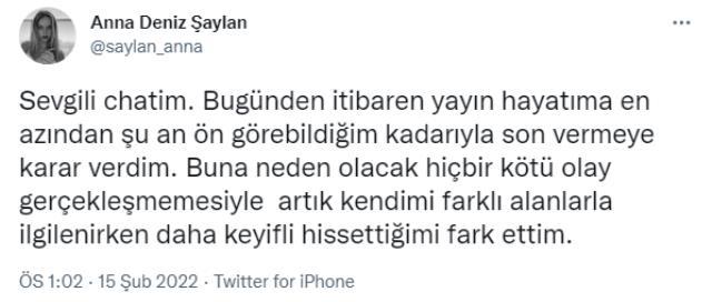 Twitch Türkiye'nin popüler isimlerinden Anna Deniz Twitch'e veda etti Twitch Türkiye'nin popüler isimlerinden Anna Deniz Twitch'e veda etti