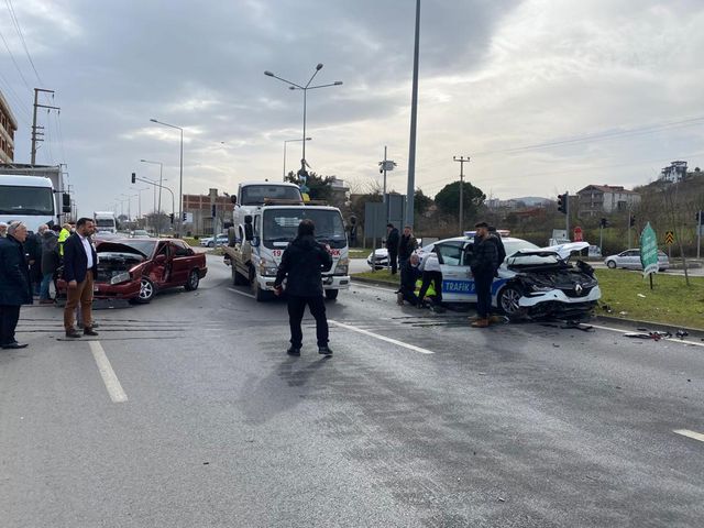Son dakika haberi! Samsun'daki trafik kazasında biri polis iki kişi yaralandı