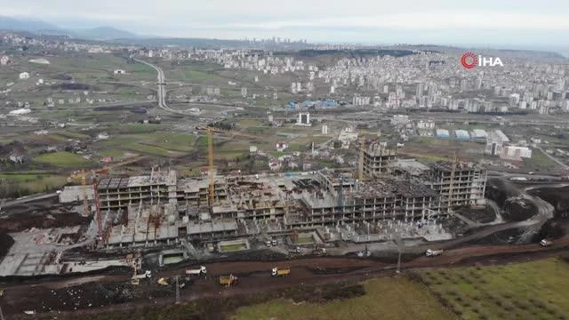 Son dakika haberi: 900 yatak kapasiteli Samsun Şehir Hastanesi'nin yüzde 20'si tamamlandı