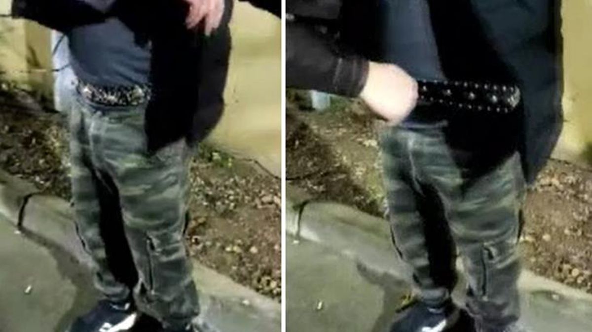 Devriye gezen polisler fark etti, şüpheli şahsın kemerinden kılıç çıktı