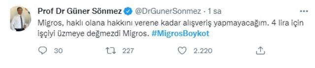 Haklarını arayan çalışanları kara kışta işsiz bırakan Migros'a tepkiler çığ gibi! Binlerce kişi boykot çağrısı yaptı