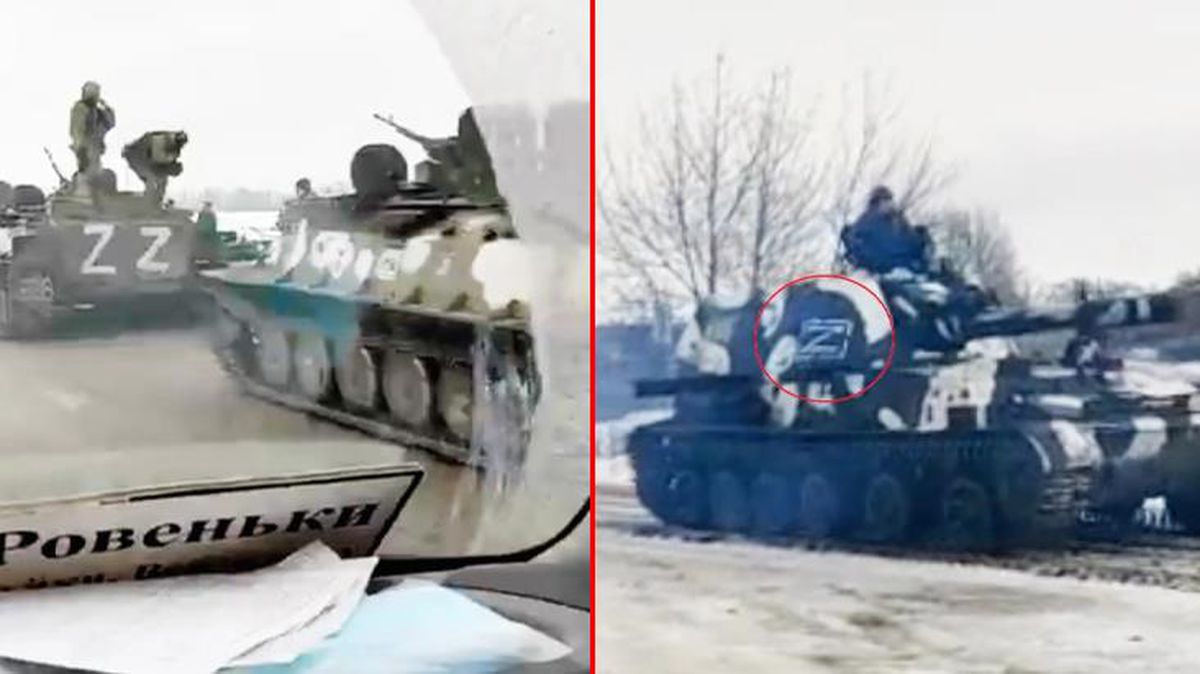Ajansların geçtiği fotoğraflara yansıdı! Sınır hattındaki tanklarda gizemli 'z' işareti