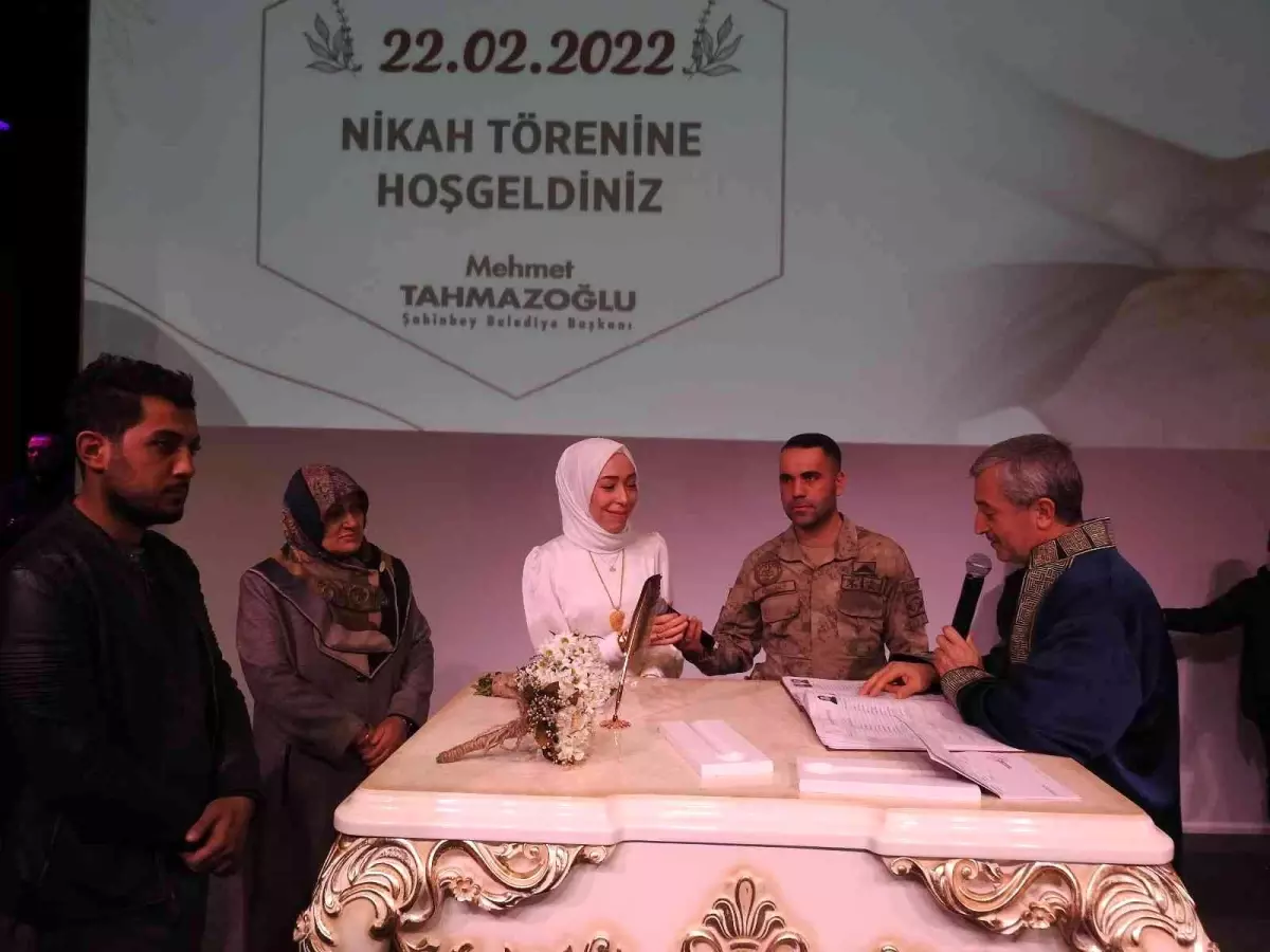 Şahinbey'de çiftler 22.02.2022 tarihinde evet dedi