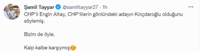 AK Partili Şamil Tayyar 'Gönlümde yatan aday Kılıçdaroğlu' dedi, binlerce yorum geldi