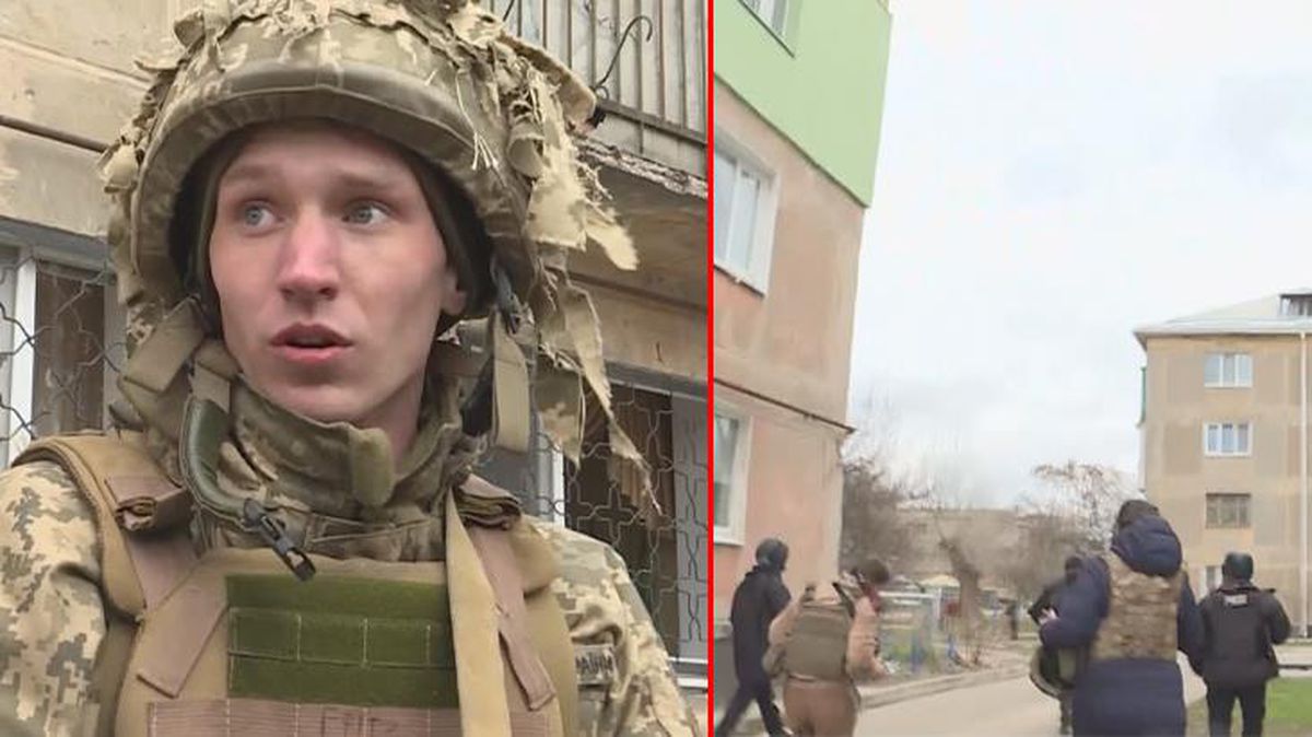 Ukrayna'da panik anları! Askerle yapılan röportaj sırasında bomba atıldı