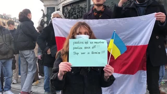 Paris&#39;te Ukrayna&#39;ya destek gösterisi düzenlendi - Haberler