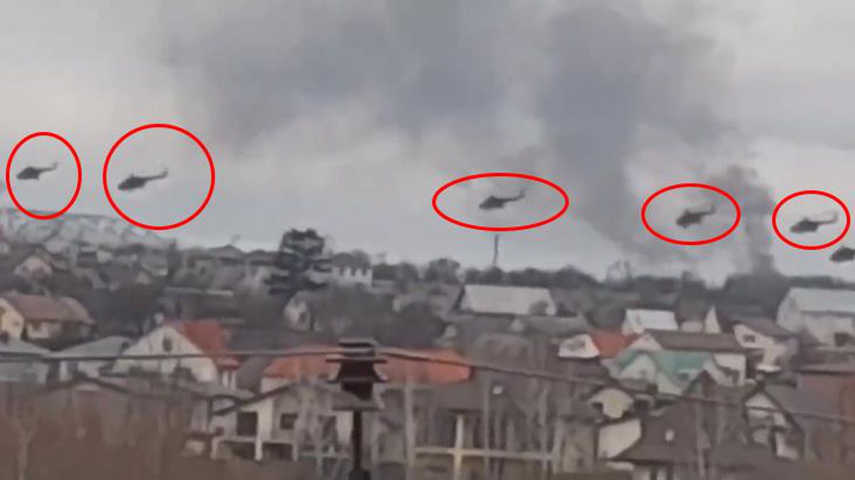 Rusya harekatı başkent Kiev'e kadar genişletti! Çok sayıda askeri helikopterin operasyona destek verdiği görüldü