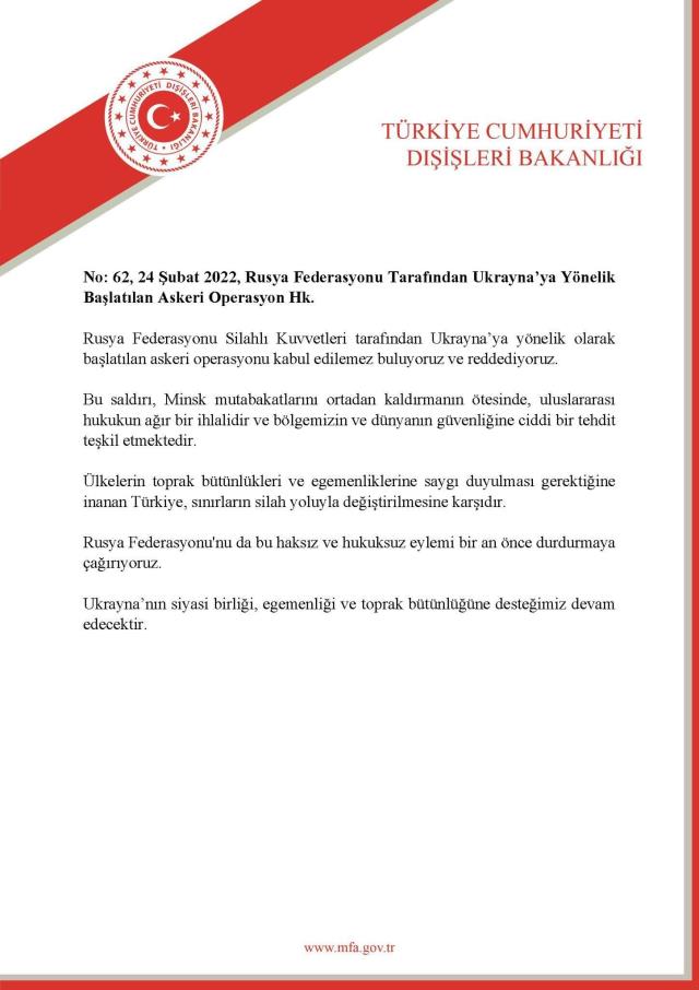 Son Dakika! Cumhurbaşkanı Erdoğan: Türkiye, Ukrayna'nın toprak bütünlüğünü destekliyor, Rusya'nın harekatı kabul edilemez