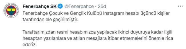 Fenerbahçe'ye siber saldırı! Sosyal medya hesabı ele geçirildi