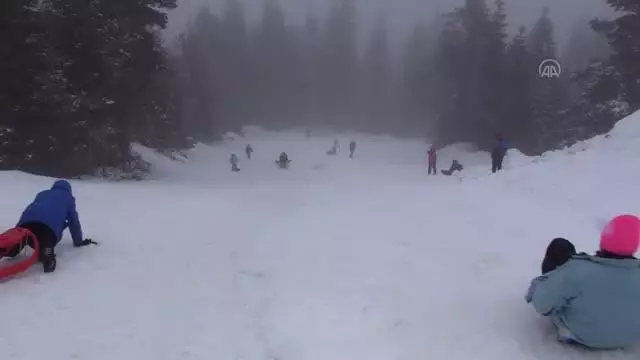 KASTAMONU - Yurduntepe Kayak Merkezi'nde hafta sonu yoğunluğu