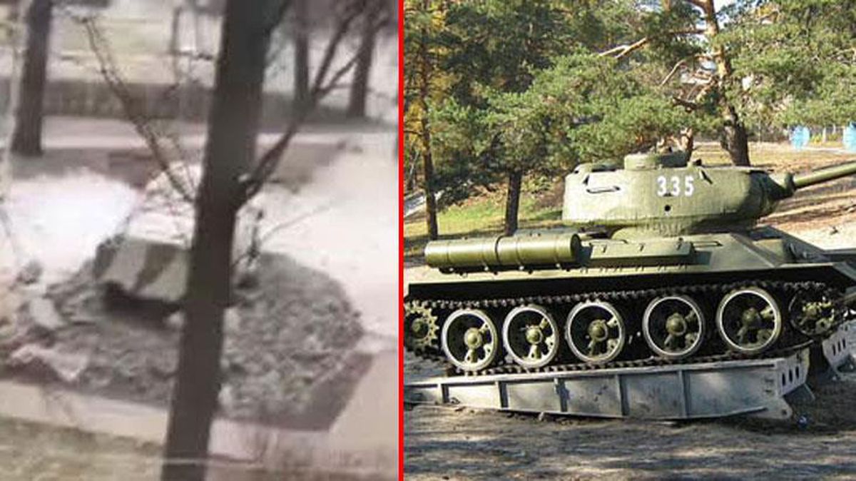 Rus birlikleri alay konusu oldu! Heykeli gerçek sanıp kurşun yağmuruna tuttular