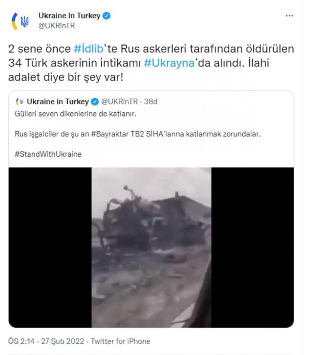 Türk SİHA'ları Rus konvoyunu yerle bir etti! Ukrayna'dan içi imalı dolu paylaşım geldi: 34 Türk askerinin intikamı alındı
