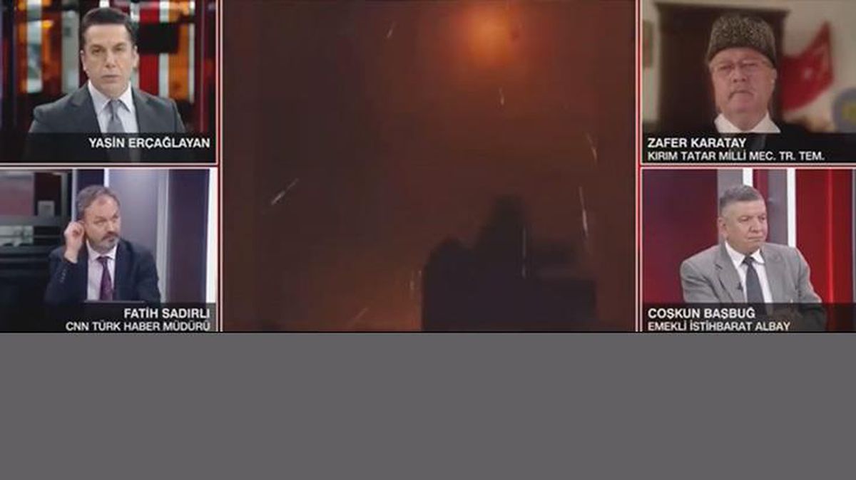 CNN Türk'ün 'Kiev'den geceye dair sıcak görüntü' diye paylaştığı bombardıman, oyun videosu çıktı
