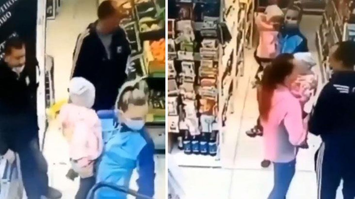 Marketteki annenin dalgınlığı kameralarda! Aynı montlu başka çocuğu kucağına aldı