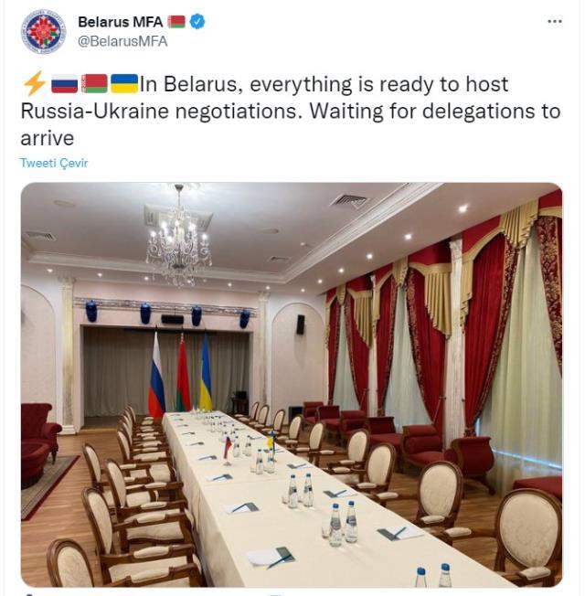 Rusya ve Ukrayna'nın görüşeceği odanın fotoğrafı sızdı! Masadaki nizam gözden kaçmadı